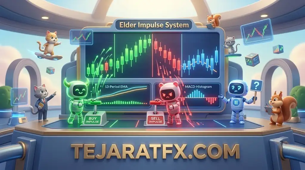 استراتژی ایمپالس سیستم Elder Impulse System راهنمای کامل یک تریدر واقعی برای شناسایی نقاط ورود و خروج با استراتژی معاملاتی حرفه ای