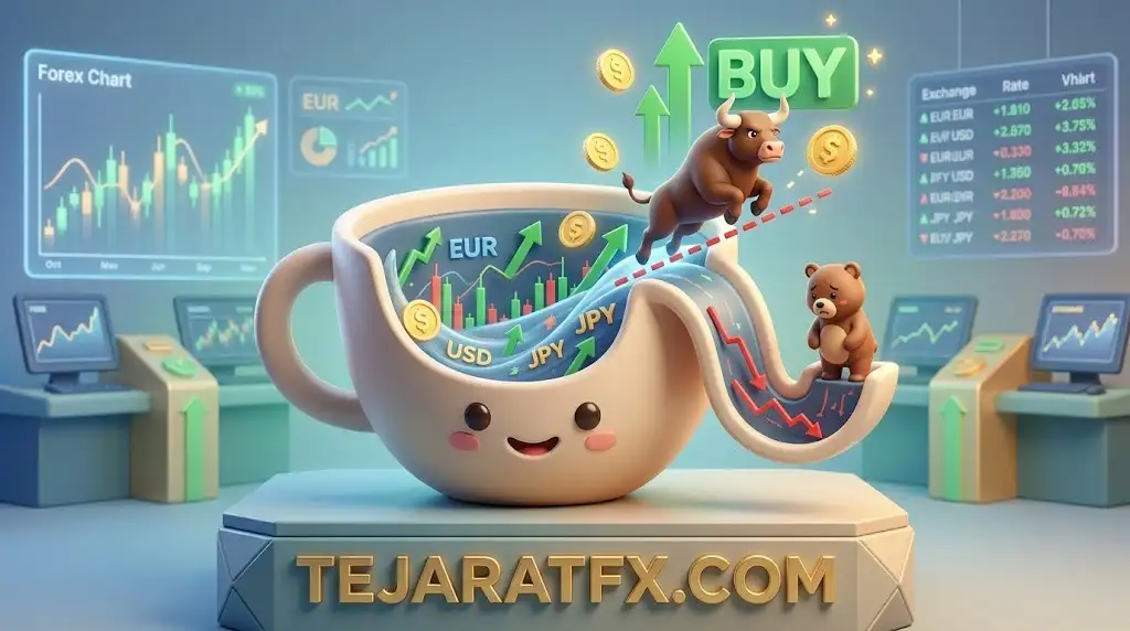 الگوی فنجان و دسته (Cup with Handle) و الگوی فنجان و دسته وارونه کشف پتانسیل یک الگوی ادامه دهنده روند برای تریدرهای حرفه ای