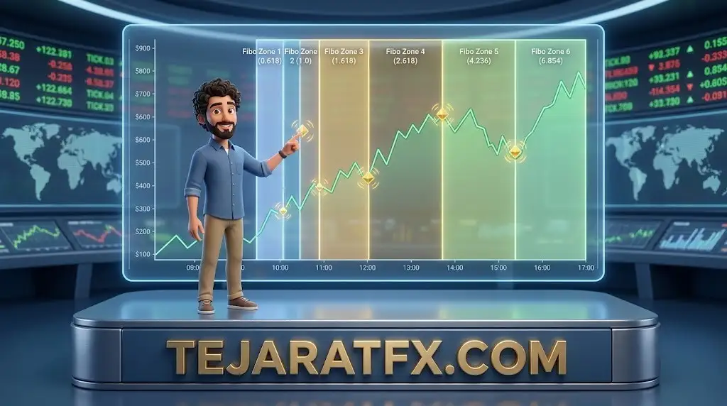 فیبوناچی زمانی, خطوط زمانی فیبوناچی, منطقه زمانی فیبوناچی ابزار Fibonacci Time Zones برای شکار نقاط عطف بازار