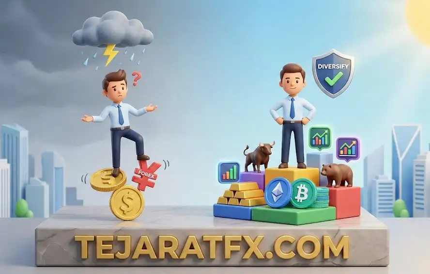 تنوع بخشی در فارکس استراتژی بقا و سود در بازار پرنوسان