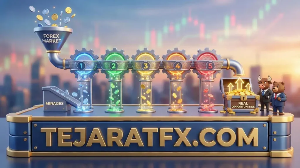 آزمون معامله گری فارکس 5 گام بی رحمانه برای شکار سود در فارکس