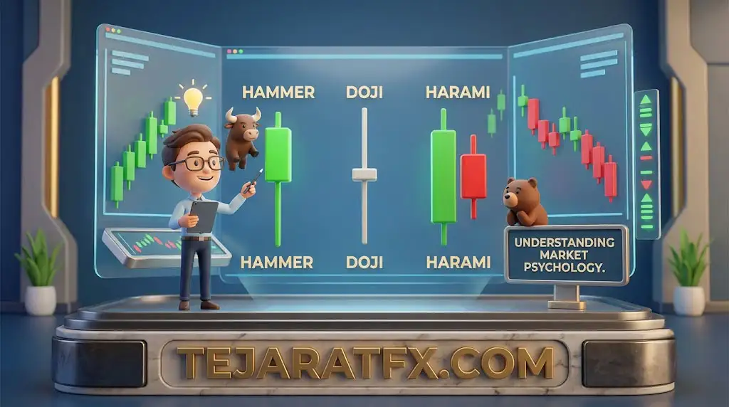 الگوی چکش، الگوی دوجی، الگوی هارامی چطور مثل یک شکارچی حرفه ای، نقاط برگشتی بازار را شناسایی کنید؟