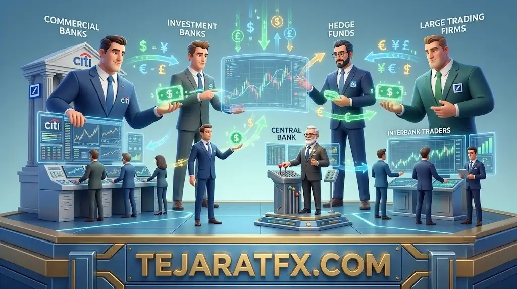 چه کسانی در بازار ارز بین بانکی بازی می کنند؟ (بازیکنان کلیدی)