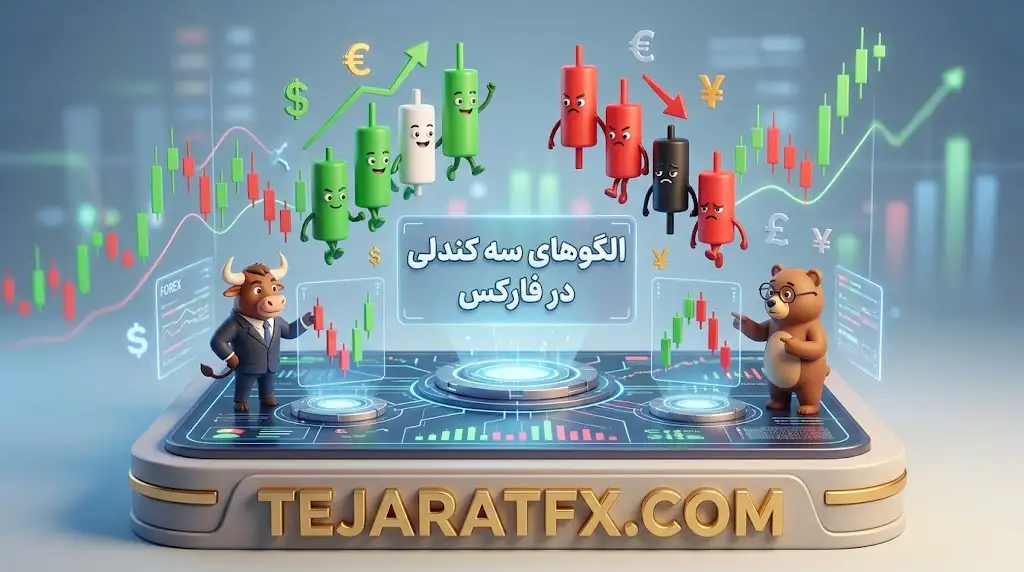 الگوهای سه کندلی در فارکس