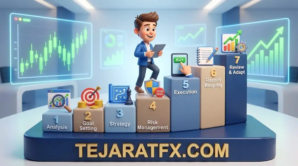 برنامه معاملات نقشه راه شما برای سودآوری پایدار در فارکس (و دوری از ضررهای بی مورد!)