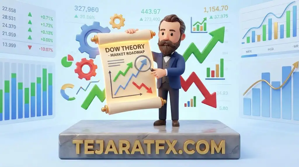 تئوری داو تئوری داوشه راه تریدرهای حرفه_ای برای شکار روندهای فارکس و کسب سود