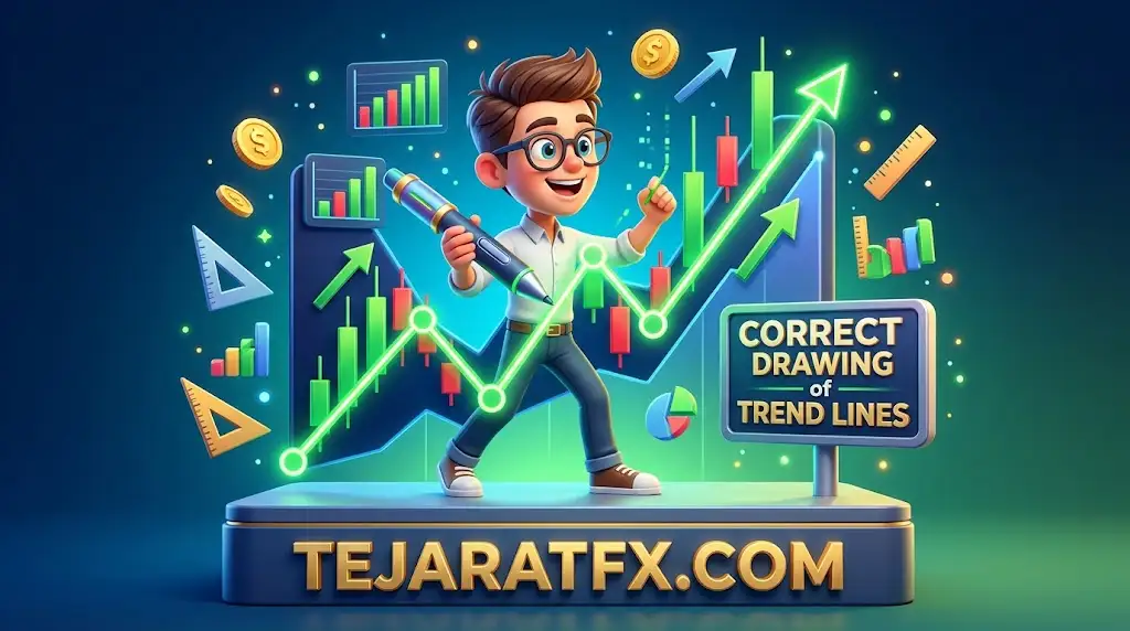 آموزش رسم صحیح خط روند در فارکس + ۴ ترفند تشخیص شکست معتبر