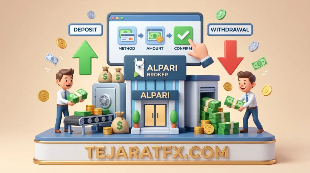 واریز و برداشت ریالی بروکر آلپاری 💲 آموزش تصویری